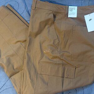 NIKE STRAIGHT STANDARD #281 TAN CARGO PANTS SIZE 34 X 32 MEN SHORT INSEAM $95.00